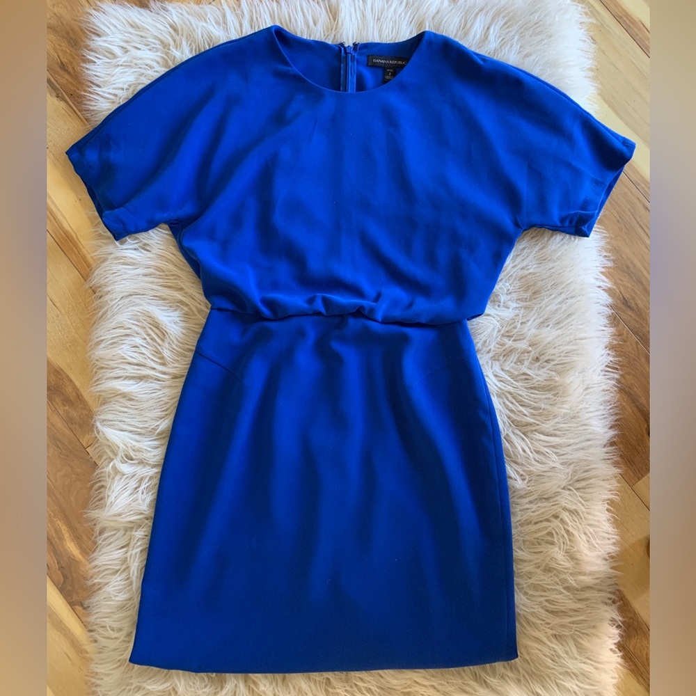 Royal blue Banana Republic open back dress